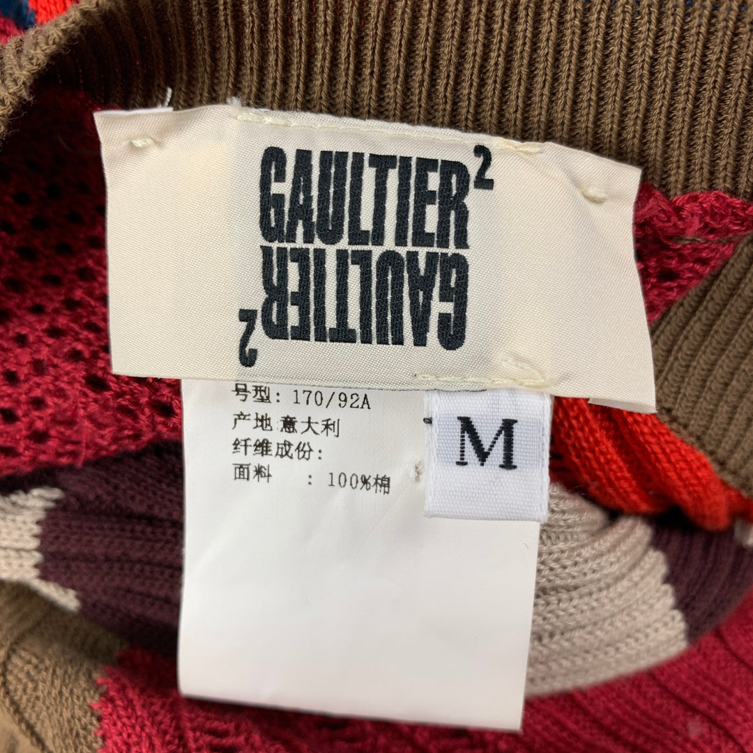 Jean Paul Gaultier GAULTIER2 Spring 2009 Size M Multi-Color Knitted Cotton Pullover