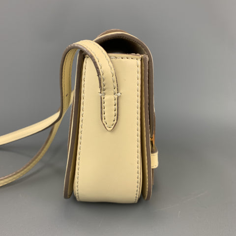 STELLA McCARTNEY Pastel Yellow Faux Leather Oversized Buckle CIEL Bag