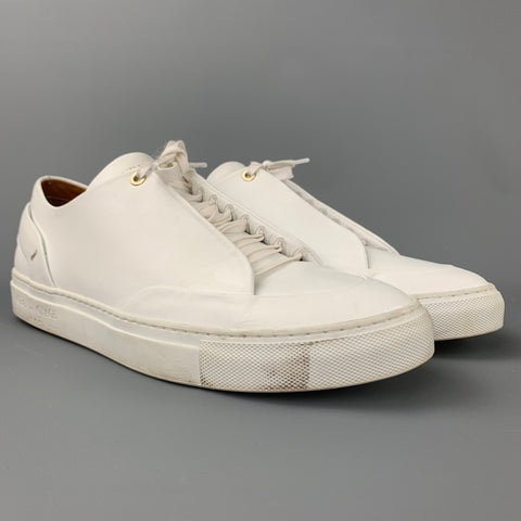 GRAND VOYAGE Size 8.5 White Leather Lace Up Sneakers