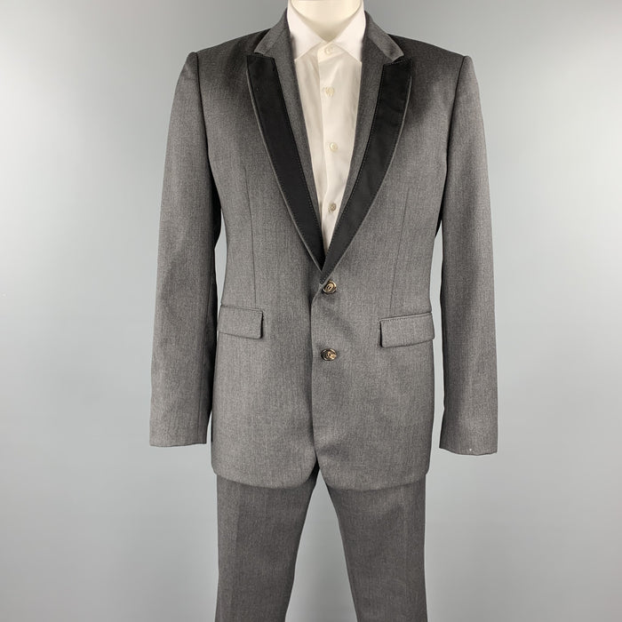 VIKTOR &amp; ROLF Taille 42 Costume à revers en laine gris foncé Regular Peak