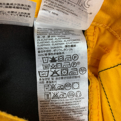 LEVI'S Size 30 Yellow Cotton Slim Jeans
