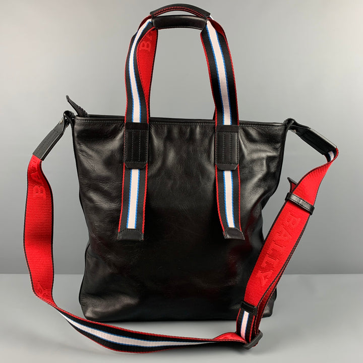 BALLY Black Leather Tote Bag