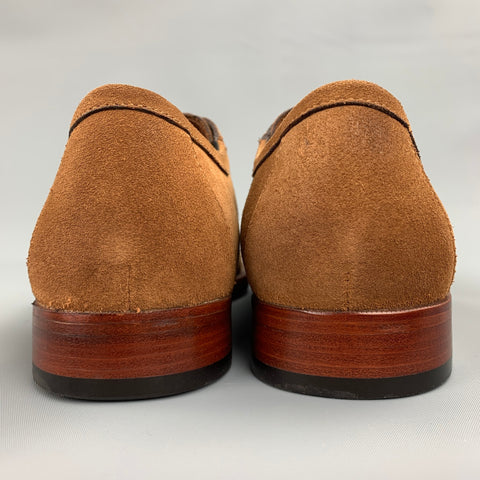 COACH Size 11 Tan Suede Double Monk Strap Loafers