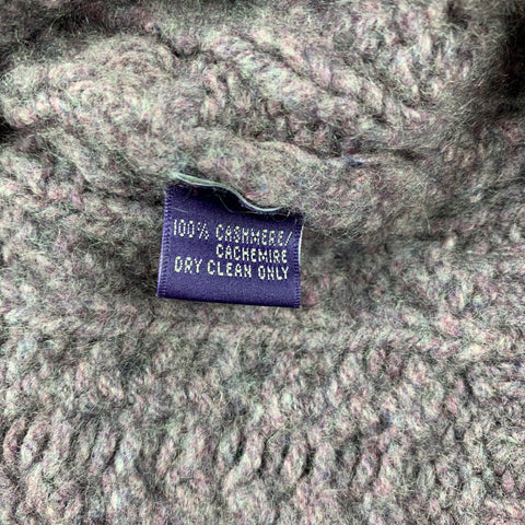 RALPH LAUREN Collection Size L Purple Heather Cashmere Sleeveless Sweater