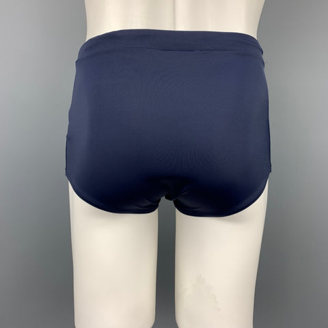 JIL SANDER Size M Navy Polyamide Drawstring Swim Trunks