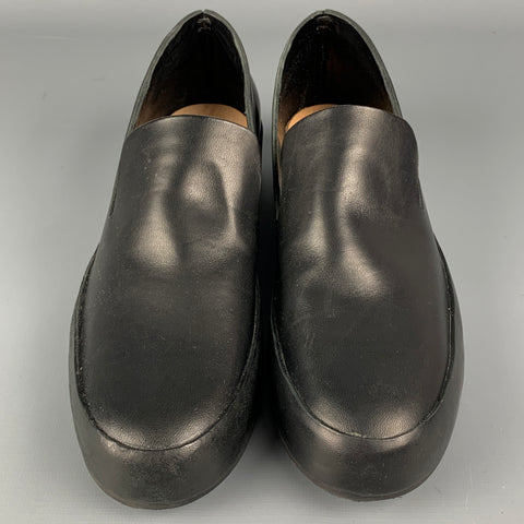 FEIT Size 7 Black Leather Slip On Loafers