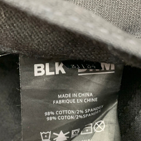 BLK DNM Size 31 Black Cotton Slim Zip Fly Jeans