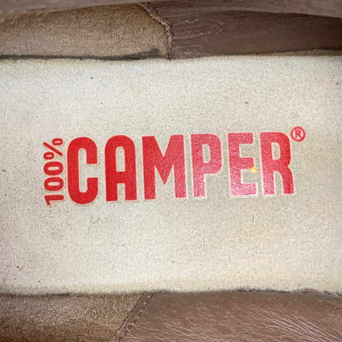 CAMPER Size 12 Tan Paint Splatter Suede Crepe Sole Chukka Boots