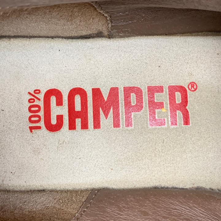CAMPER Taille 12 Tan Paint Splatter Suede Crepe Sole Chukka Boots