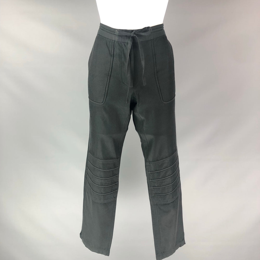 DRIES VAN NOTEN Size 4 Black Cotton & Rayon Solid Casual Pants