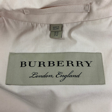 BURBERRY LONDON Size 10 Cream Peak Lapel Coat