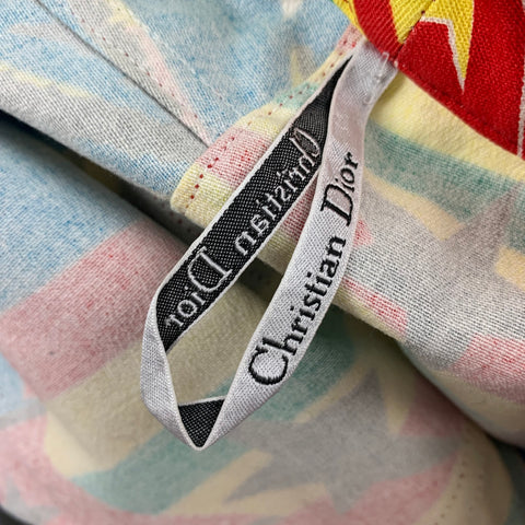 CHRISTIAN DIOR SS04 Rasta Mania Size 8 Multi-Color Cotton Lycra Graphic Mini Skirt