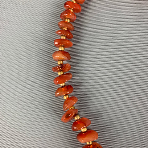 Collier de perles d’or brique VINTAGE