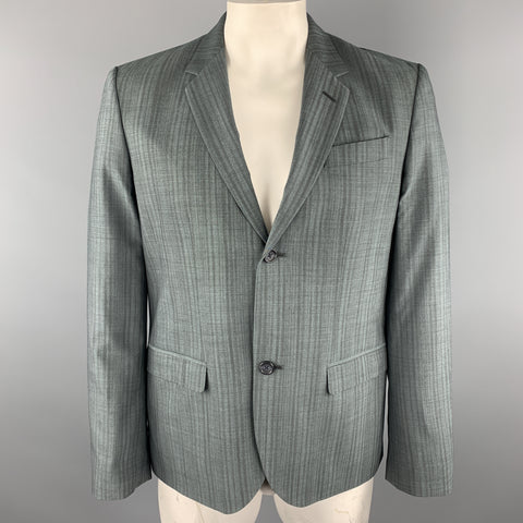 MARC by MARC JACOBS Size 42 Dark Gray Stripe Wool Notch Lapel Sport Coat