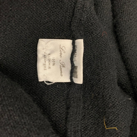 LORO PIANA Size 10 Black Cashmere Buttoned Vest