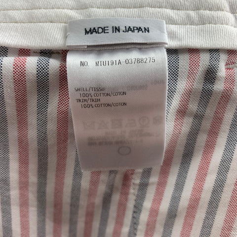 THOM BROWNE Taille 32 Short en coton beige à devant plat