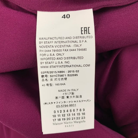 MAISON MARTIN MARGIELA Vestido de cóctel ajustado en mezcla de viscosa frambuesa talla 4
