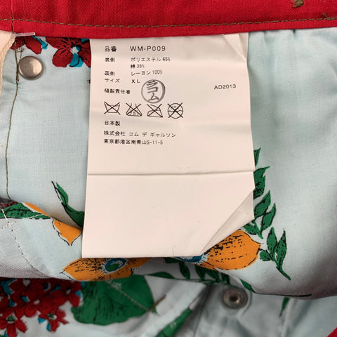 JUNYA WATANABE Size XL Red Polyester Blend Pleated Shorts