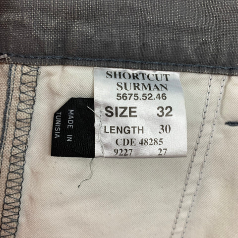 G-STAR Size 32 Grey Linen Blend Shortcut Surman Jeans