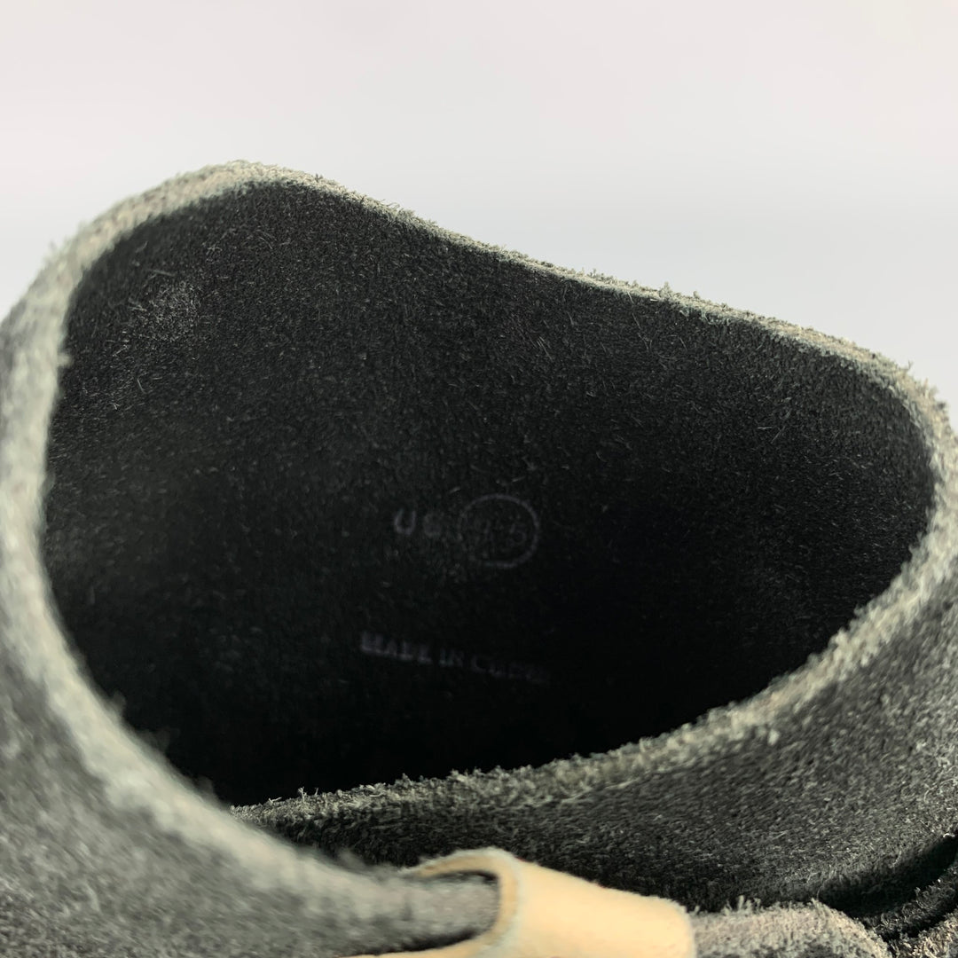 VISVIM Gila Size 9.5 Black Suede High Top Moccasin Sneakers