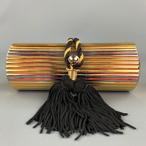 VINTAGE Étui à rouge à lèvres en métal doré et argenté Sac à main