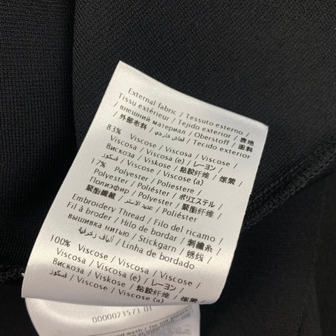 VALENTINO Taille S Robe trapèze en polyester viscose à œillets noirs