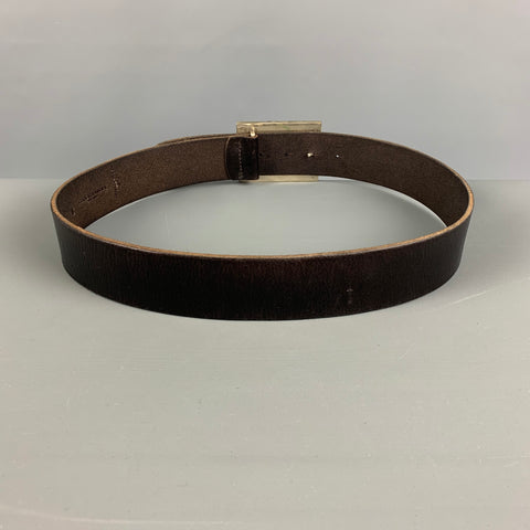 ETIQUETA NEGRA Size 36 Brown Solid Leather Belt