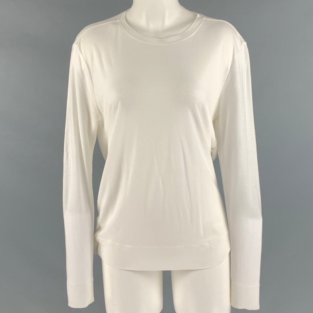 HELMUT LANG Size S White Tencel Open Back Casual Top – Sui Generis Designer  Consignment