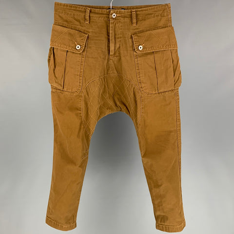 LE PLUS ENTENDU RAREMENT VU Taille 32 Pantalon décontracté en coton matelassé marron avec braguette zippée