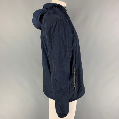 POLO by RALPH LAUREN Chaqueta de nailon con ribete en contraste azul marino talla XL