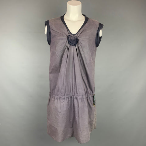 BRUNELLO CUCINELLI Size L Purple Cotton / Lycra Sleeveless Dress