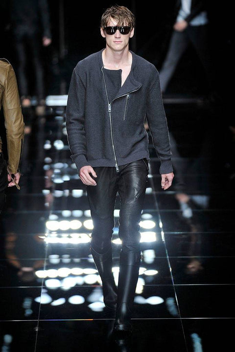 BURBERRY PRORSUM by Christopher Bailey Spring 2011 Size S Grey Merino Wool / Cotton Cardigan Jacket