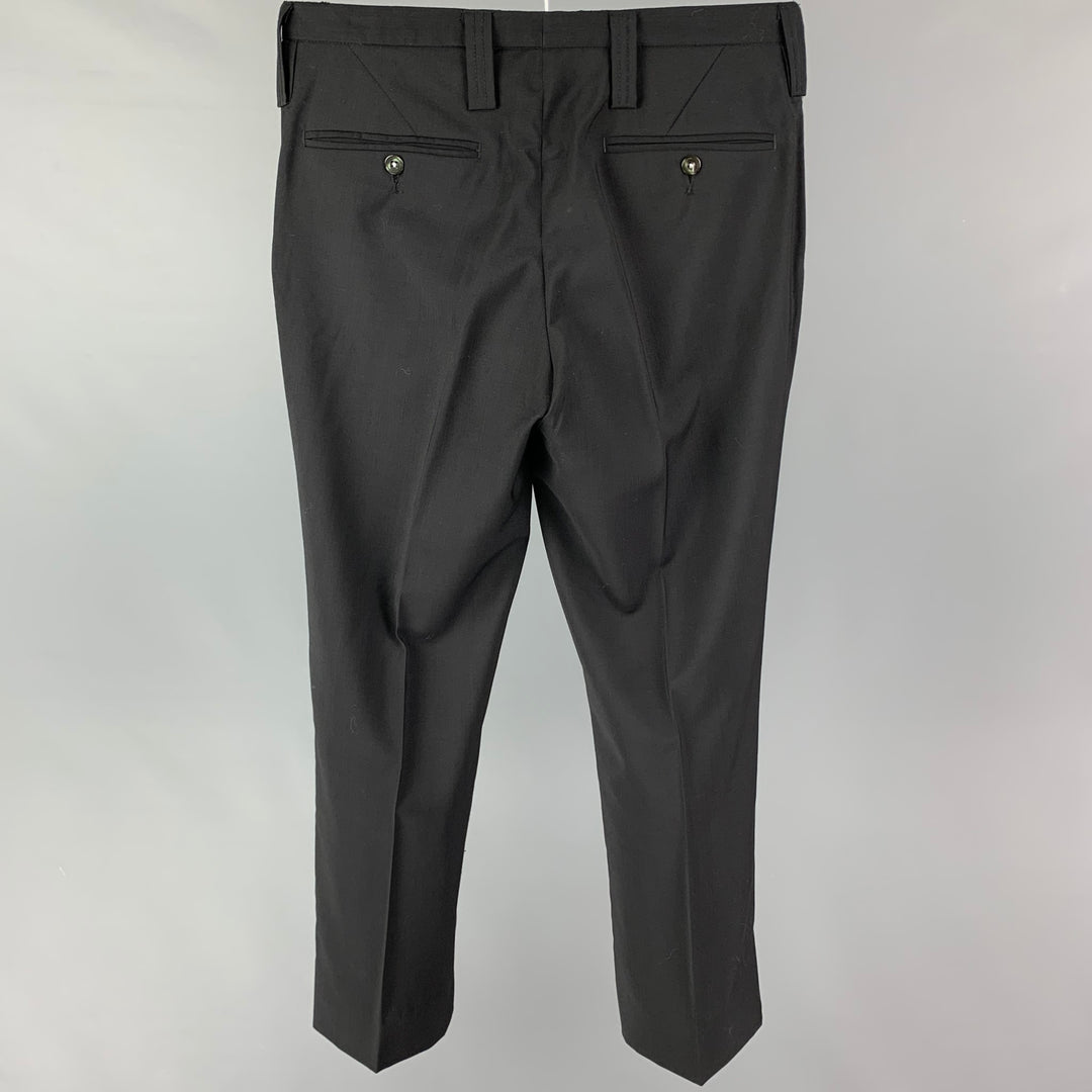 J. LINDEBERG Size 30 Black Wool Blend Zip Fly Dress Pants
