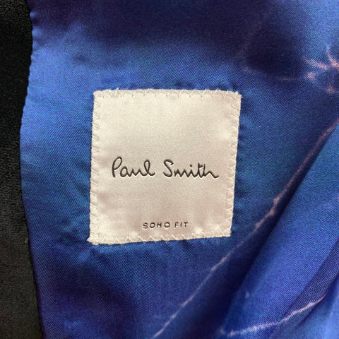 PAUL SMITH Soho Fit Size 42 Regular Black Velvet Notch Lapel Sport Coat