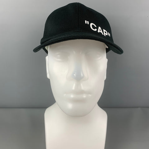 OFF-WHITE Black Graphic Cotton CAP Hat