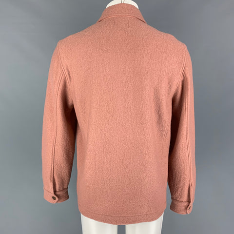 TODD SNYDER Size M Rose Textured Wool Blend Shirt Jacket Long Sleeve Shirt
