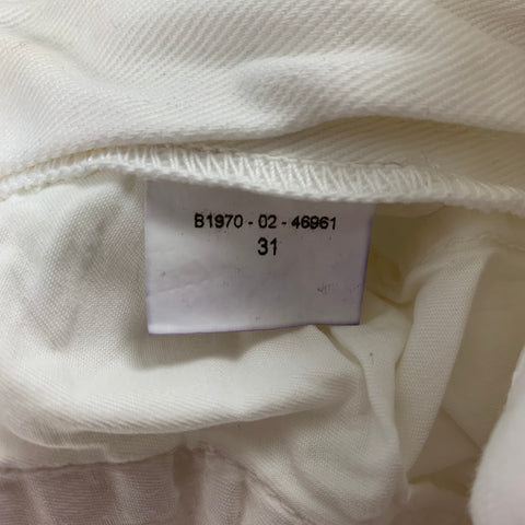 DRIES VAN NOTEN Size 31 White Cotton Slim Jeans