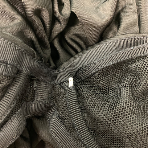 SAINT LAURENT Top de vestir con bralette fruncido de punto negro talla 2