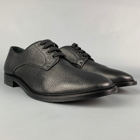PAUL ANDREW Size 10.5 Black Leather Lace Up Shoes