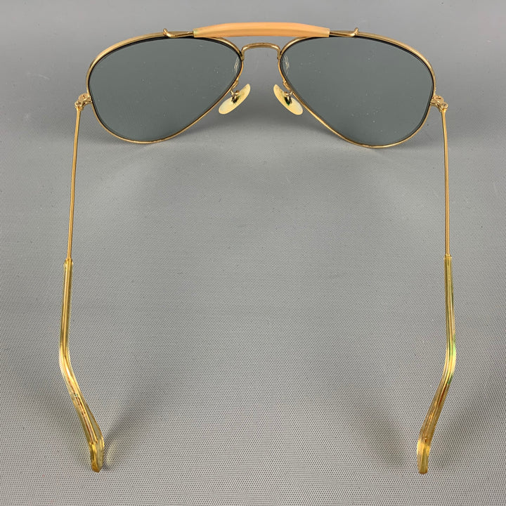 Gafas de sol de aviador de metal dorado vintage RAY-BAN