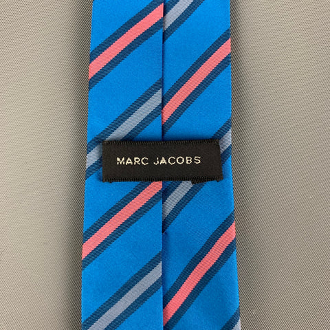 MARC JACOBS Blue Orange Diagonal Stripe Tie