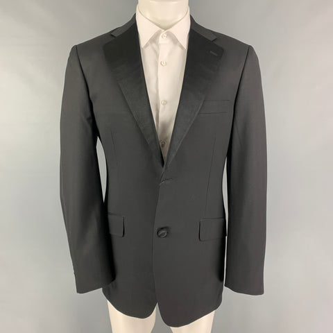PORTS INTERNATIONAL Size 40 Black Wool Tuxedo Sport Coat
