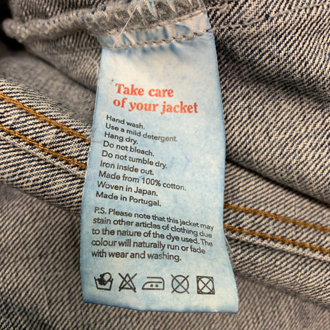 PAYNTER Size L Blue Denim Trucker Jacket