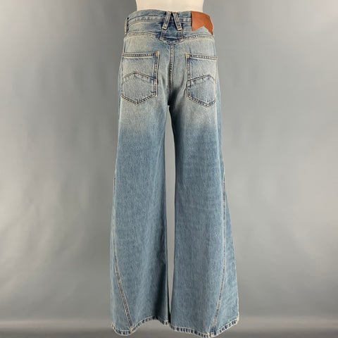 RHUDE Size 27 Blue Cotton Washed Jeans