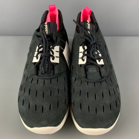 ADIDAS ZX8000 BLUE BOOST Size 10.5 Black Pink Color Block Mixed Materials Sneakers