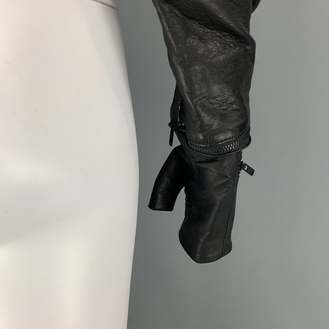 GELAREH Size S Black Goat Skin Shoulder Jacket