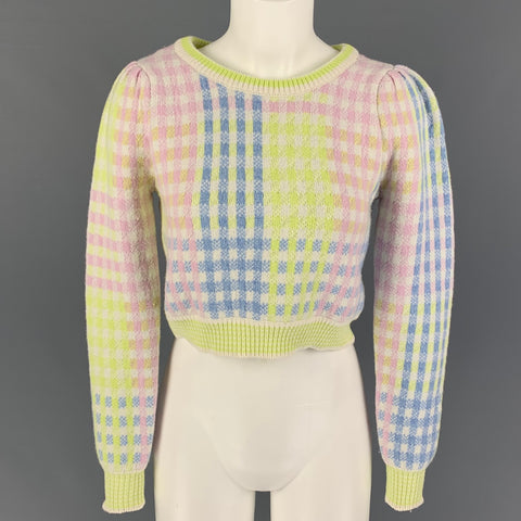 LOVE SHACK FANCY Size XS Multi-Color Nylon Blend Plaid Pullover