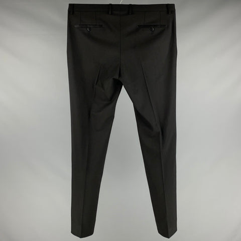 DOLCE &amp; GABBANA Taille 38 Pantalon de smoking en laine mélangée noire