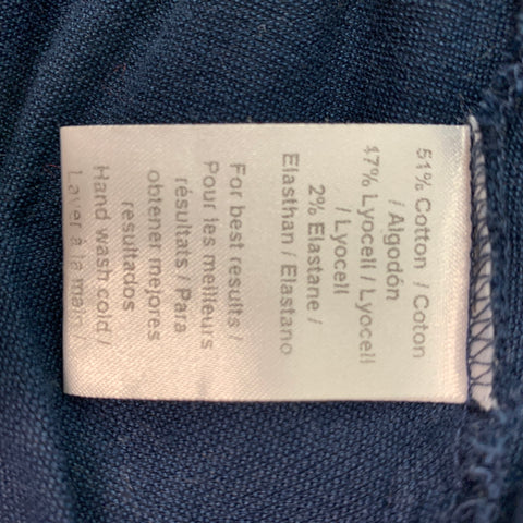 TODD SNYDER Size M Navy Cotton Blend Buttoned Polo