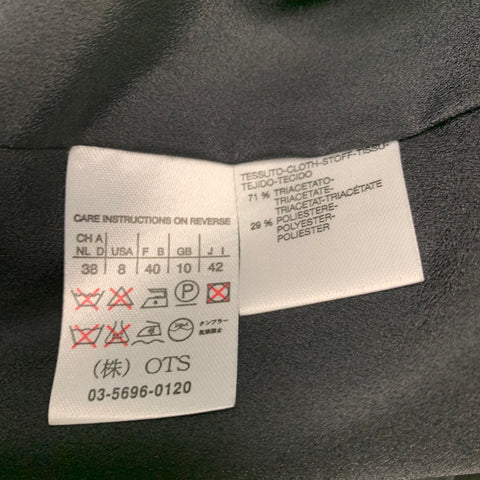 MAX MARA Size 8 Black Triacetate Blend Single Breasted Jacket